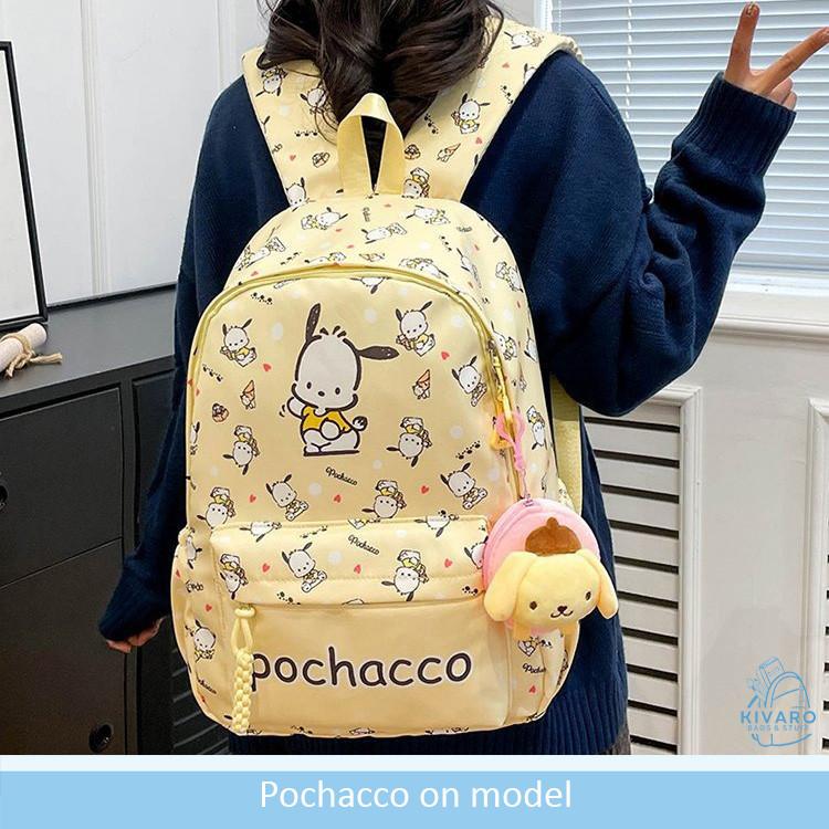 Tas Ransel Sanrio Besar SD SMP SMA Kuromi Pochacco Melody & Hello Kitty | CL08 Kivaro Anak Motif Fashion 3