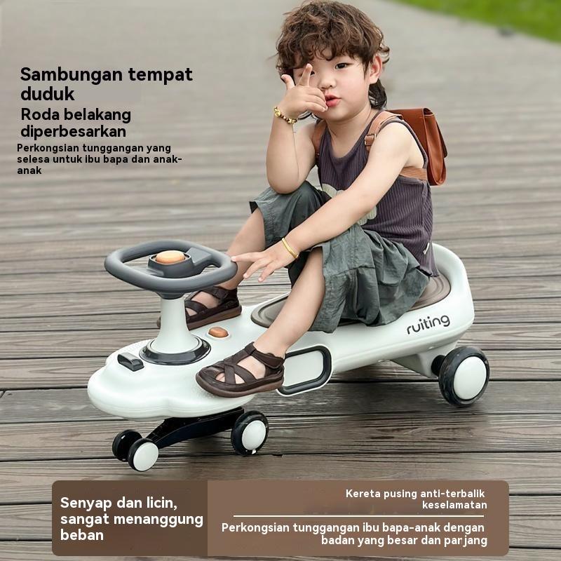 Car swivel parent-child new baby stroller men and women 2-6-8 years old, anti-rollover sled can be used as adults 0