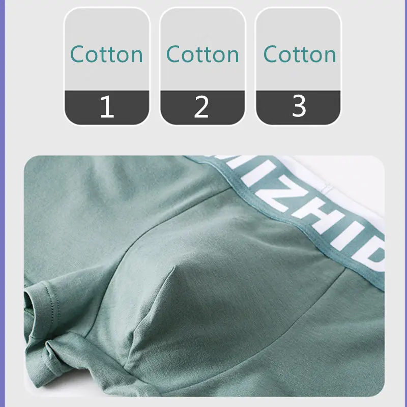 Boxer Đùi Nam, Đồ Lót Cotton, Thoáng Khí, Thích Hợp Cho Học Sinh Trẻ 2
