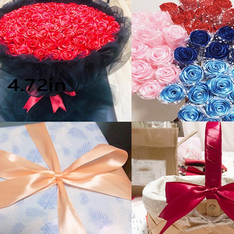 21m Solid Color Satin Ribbon, 1 Roll Romantic Decorative Ribbon, Multi-purpose Decorative Ribbon for Wedding Party Cake Decoration, Gift Wrapping 7