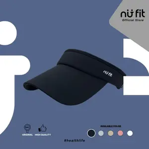 Nu Fit - Topi Olahraga Unisex - Protection Sports Visor Hat -Topi Outdoor Sport UV UPF 50++ Topi Golf Premium - Topi Tennis Murah - Topi Sport  Adjustable - Visor Topi Sport Wanita topi lari - HITAM