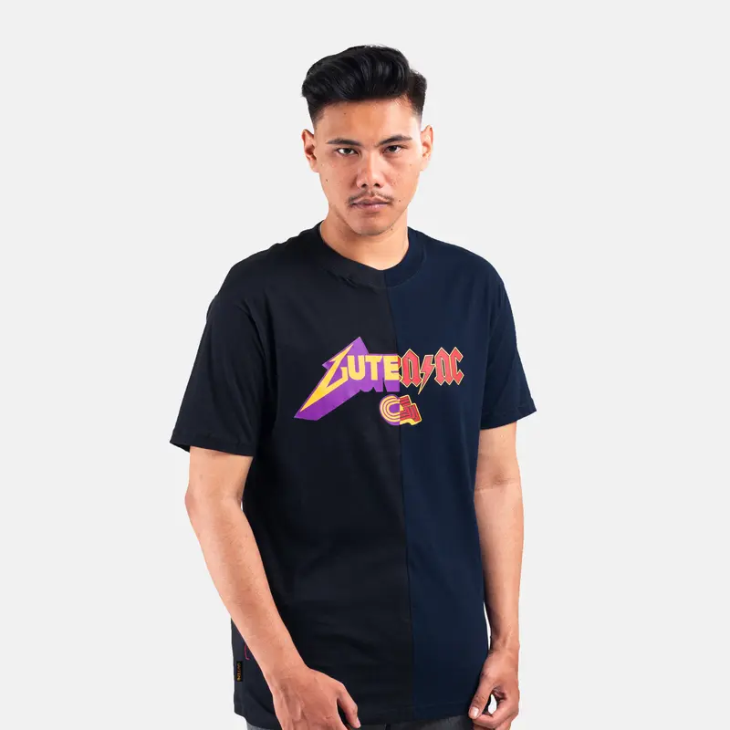 Guten Inc - Kaos Tangan Pendek Pria T-Shirt Two Tone Navy-Black 6