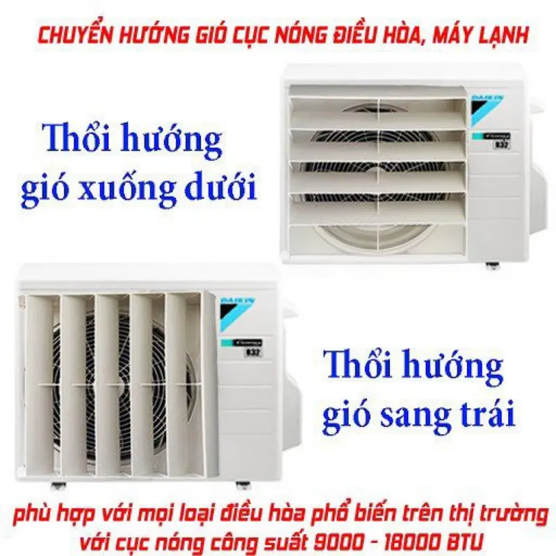 MẶT NẠ CHUYỂN HƯỚNG GIÓ DÀN NÓNG ĐIỀU HÒA MẢY LẠNH TÔN SƠN TĨNH ĐIỆN hoặc nhựa lắp ghép máylạnh mini 5