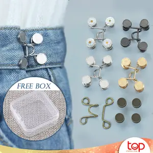 [FREE BOX] Kancing Jeans Pengecil Pinggang Celana Jeans Model Jarum, New Upgrade