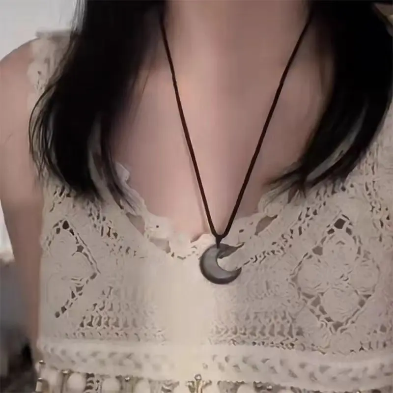 Kalung Bulan Sabit, Untuk Wanita, Kawan Karib, Pelajar, Estetik Tinggi, Mudah, Warna Kekal, Serba guna, Fesyen, Cantik, Estetik Tinggi, Baru pada 2025 Jewelry Necklaces