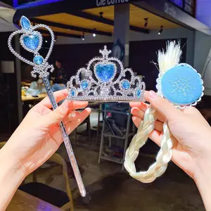 SET AKSESORIS AKSESORI ELSA FROZEN MAHKOTA TONGKAT RAMBUT SARUNG TANGAN Anak Fashion