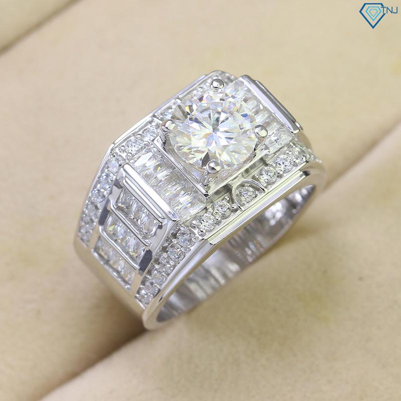 Nhẫn kim cương nhân tạo Moissanite 8 ly cao cấp NNAM0144 có giấy kiểm định GRA
