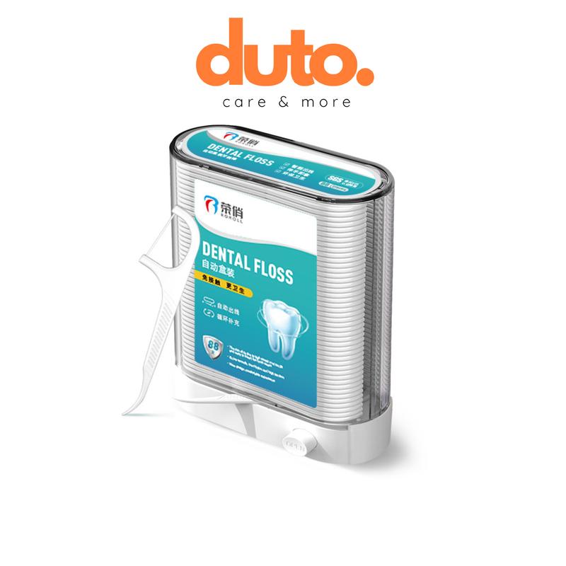 Hộp tăm chỉ nha khoa tự động,hộp 88 cái tiện lợi,chăm sóc răng miệng ,tăm chỉ DUTO cao cấp (HỘP TRẮNG CAO CẤP) 1