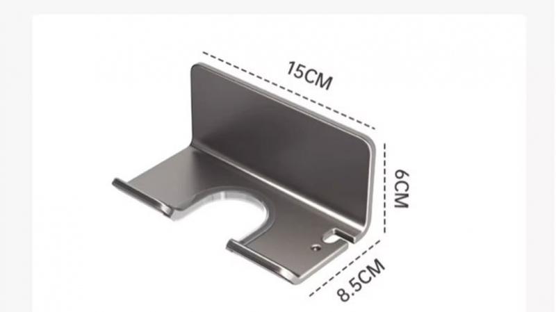 Product Introduction of Space Aluminum Hair Dryer Holder Bathroom Wall-mounted Storage Rack Toilet Shelf 15
