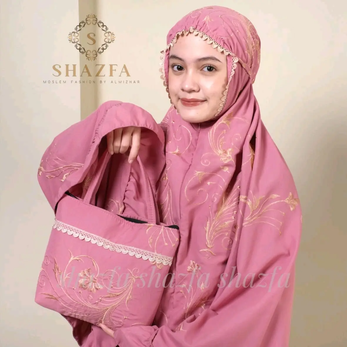 SHAZFA - Mukena Anak Bordir Premium Rempel 2IN1 Arumi Series