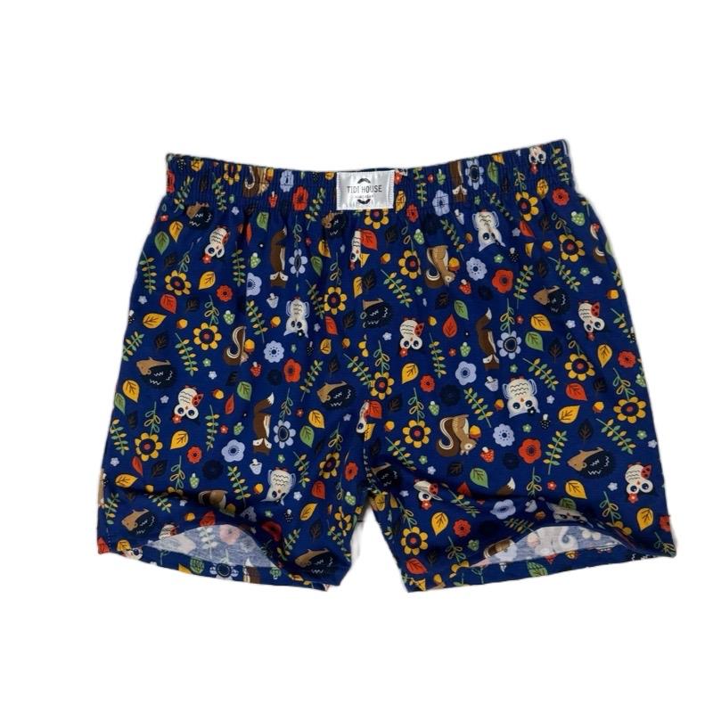 Quần đùi CÚ MÈO HOA TiDi House - Chất thun Cotton - form unisex Menswear Nam