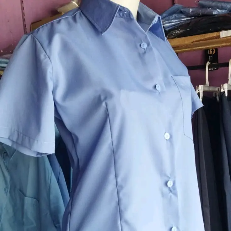 Seragam/ Kemeja Pabrik Garment Biru Muda Katun 4