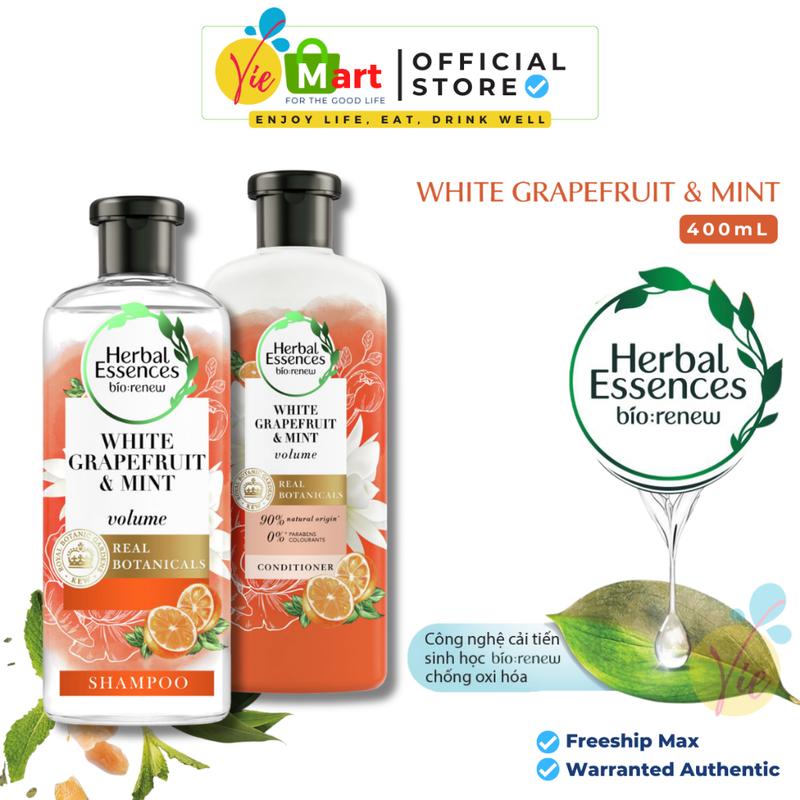Dầu Gội và Dầu Xả HERBAL ESSENCES Hương Bưởi và Bạc Hà 400ml