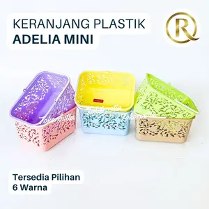 ROSTIA Keranjang Serbaguna Adelia Mini Plastik Viola
