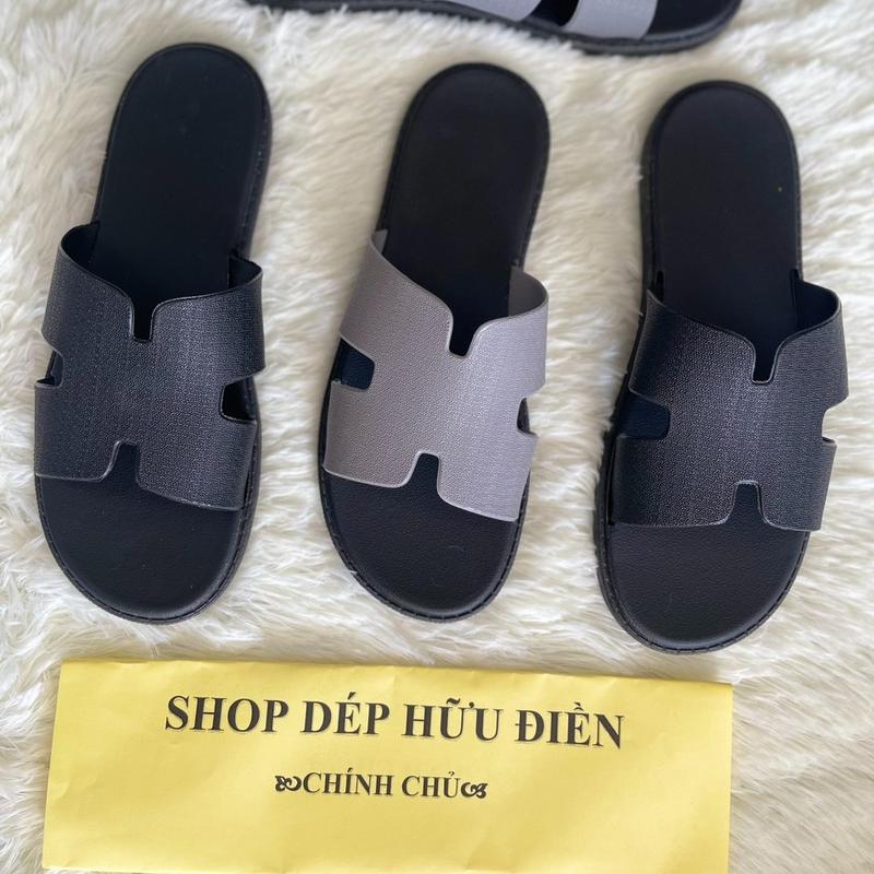 Dép Nam chữ H bảo hành keo chóng nước chắc chắn Đế Bằng - Slipper - DéP 1