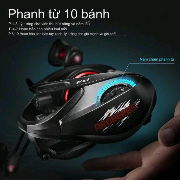 Máy câu cá Ngang Proberos - P4 -  Nhẹ - Có Tiếng Dragclick ( có đủ trái + phải ).đi câu bắt cá Fishing.