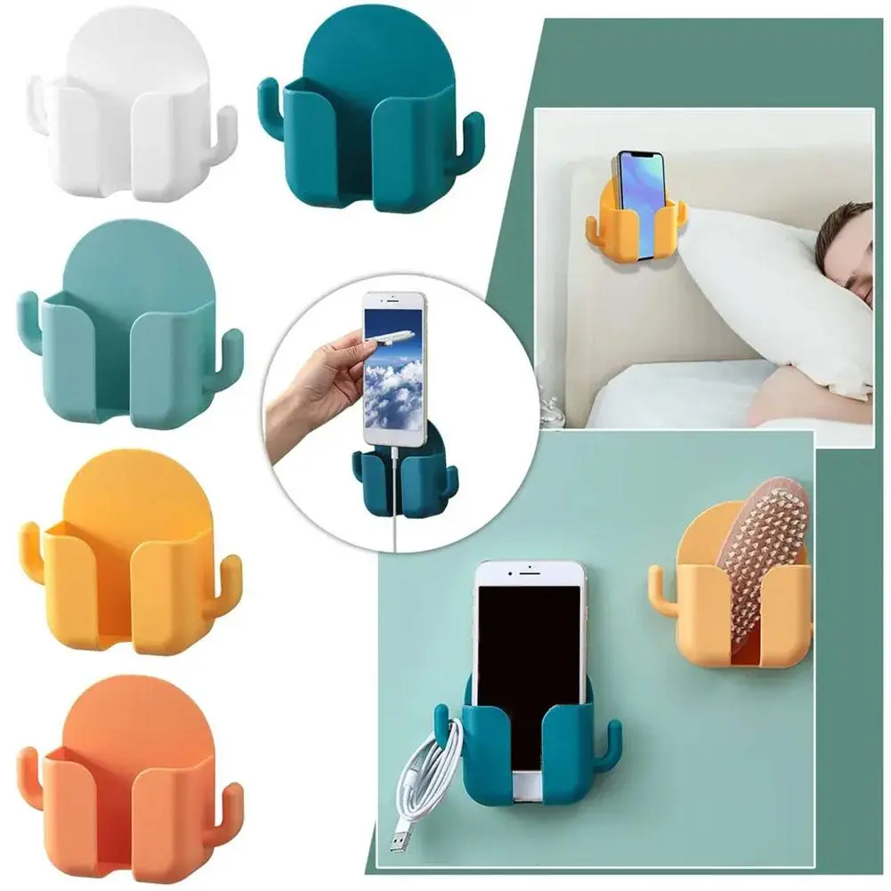Giá Đỡ Sạc Treo Tường Thông Dụng Giá Chân Đế Điện Thoại Treo Tường Lưu Trữ Nhiều, 1 Cái, Thích Hợp Cho Điện Thoại Di Động, W4W2