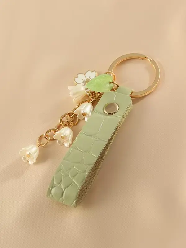Fashionable Flower Design Charms Keychain, Cute Keychain for Women & Girls, Trendy All-match & Exquisite Keychain for Birthday Gift 2