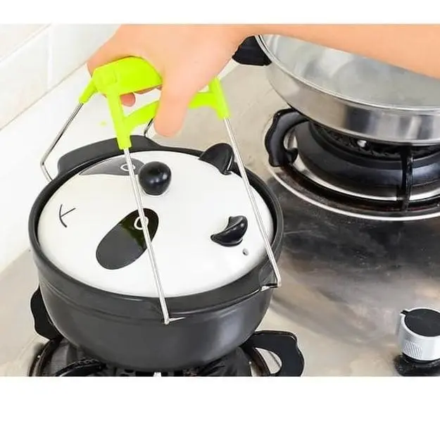 Alat Penjepit Piring Panas Stainless Steel / Jepitan Piring Anti Panas / Pegangan panci panas / Alat penjepit mangkok piring panci anti panas/Holder Panci Anti Panas/Sarung Tangan Silikon Anti Panas
