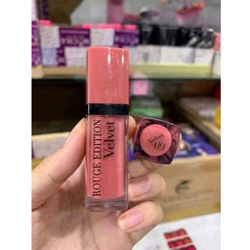 SON KEM LÌ BOURJOIS VELVET MÀU 09 HAPPY NUDE YEAR MÀU HỒNG PASTEL SIÊU ĐẸP Cosmetic Women Son Môi Mỹ Phẩm Trang Điểm Nữ