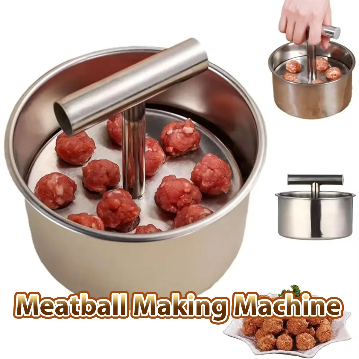 Cetakan Pembuat Bakso Stainless Steel Pembuatan Bakso Dan Bakso Ikan Sehari-hari/Alat Praktis