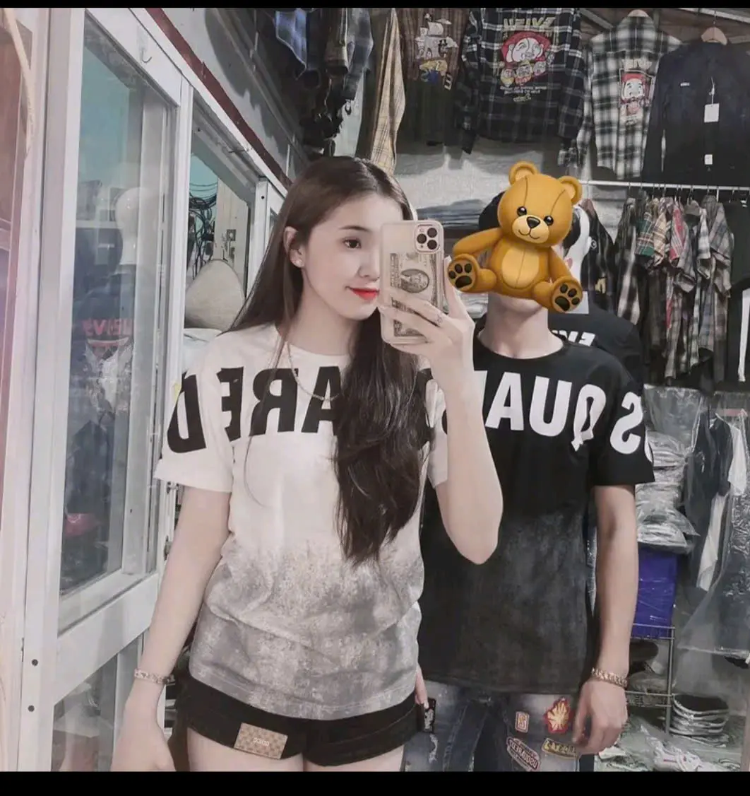 ÁO PHÔNG NAM NỮ IN CHỮ DSQUA LOANG HOTTREN.CHẤT VẢI COTTON POLY MỀM MẠI MÁT MẺ
