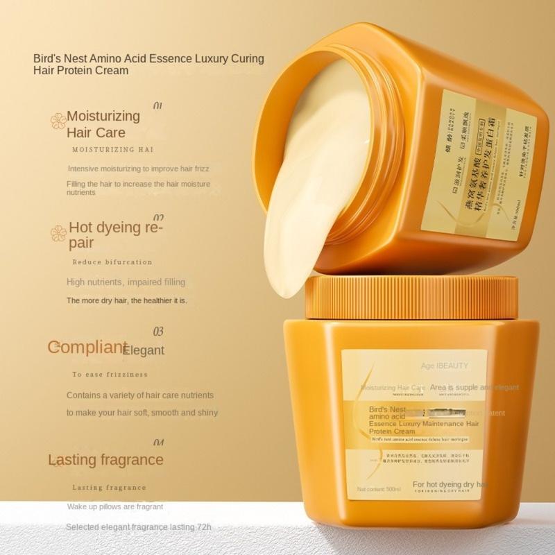 New 500ml Hair Care Facial Mask Deeply Nourishes Improves Irritability Hair Repair Mask Damaged Care Large Capacity Hair Care Cream for Hair 3