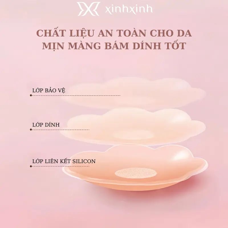 Hộp Miếng Dán Nhũ Hoa Silicon Tàng Hình Không Thấm Nước 4