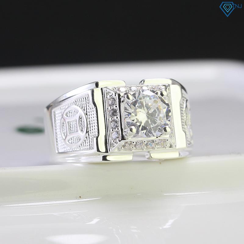 Nhẫn nam bạc kim tiền đính đá đẹp NNA0604 - Trang Sức TNJ 4