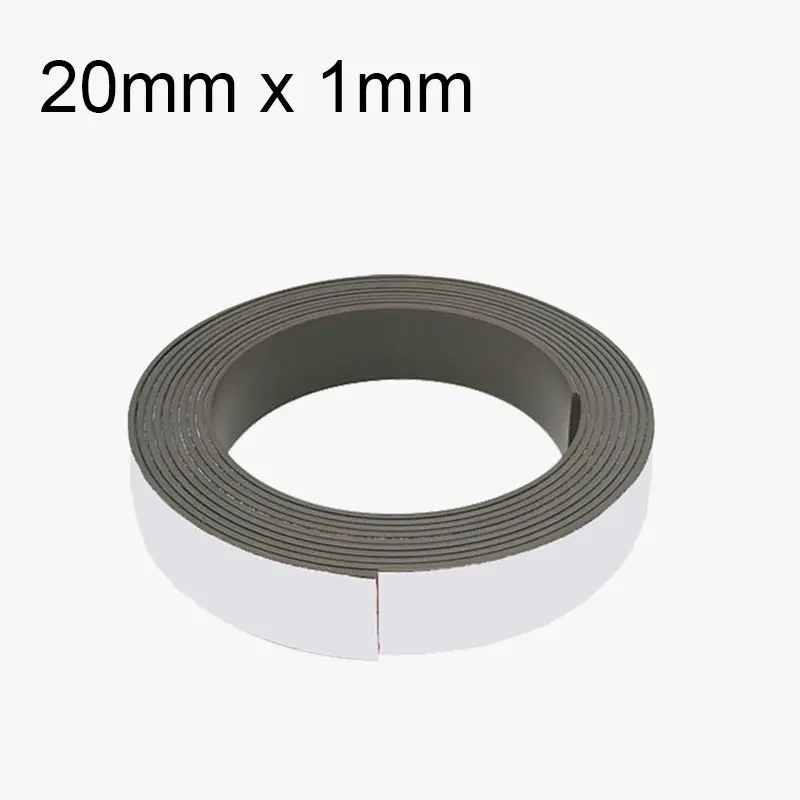 แถบแม่เหล็กยางกาวในตัว 1 เมตร เทปยาง 20*1mm แถบแม่เหล็กยืดหยุ่น เหมาะสำหรับใช้ในบ้าน แม่เหล็ก  ยักษ์ ตีนตุ๊กแก  ติด มุ้งลวด แม่เหล็ก  เส้น