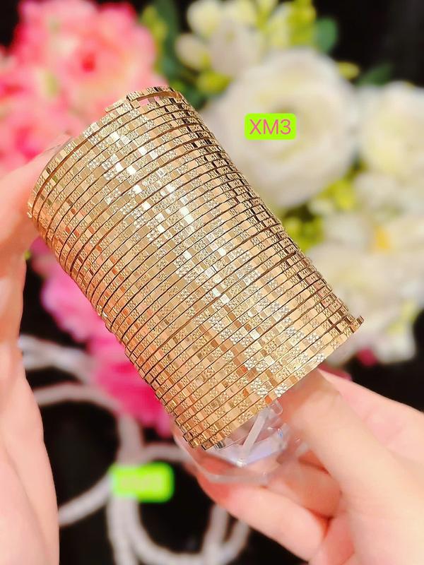 LanTrinh_ Ximen nhuyễn XM3 bộ vòng tay 2,3ly màu miền tây gồm 7 chiếc  cao cấp sang trọng từ hội không xi không phai trắng - Phụ Kiện