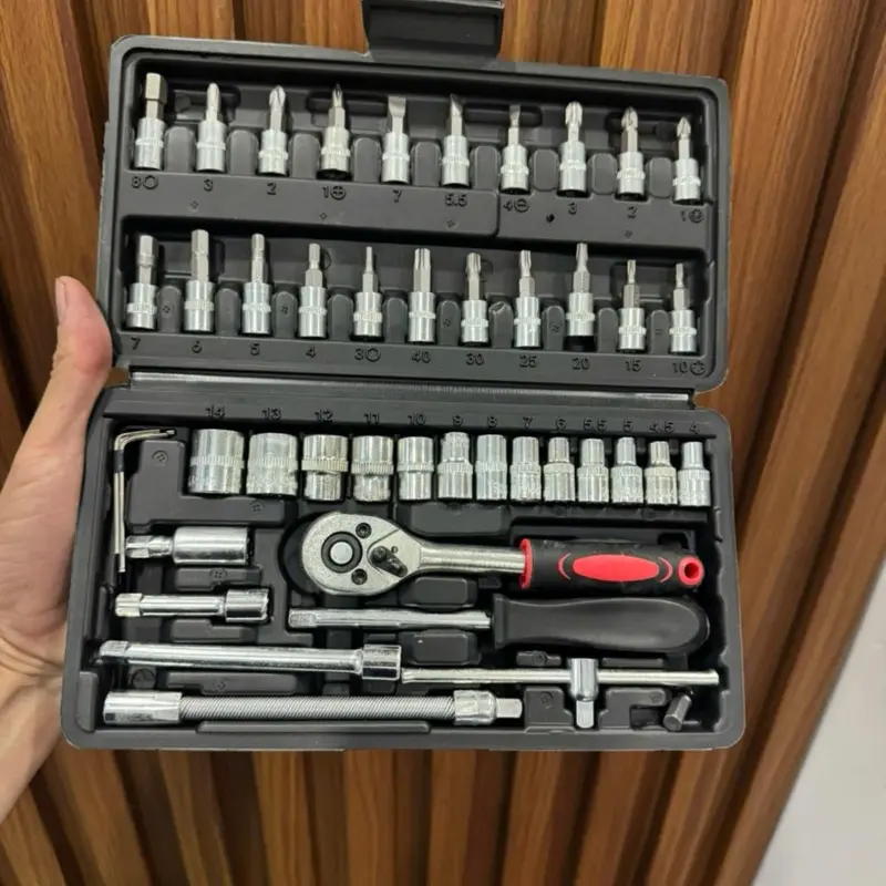 Bộ Dụng Cụ Sữa Chữa 46 Chi  Tiết 1/4  HITMAN Tiện Lợi