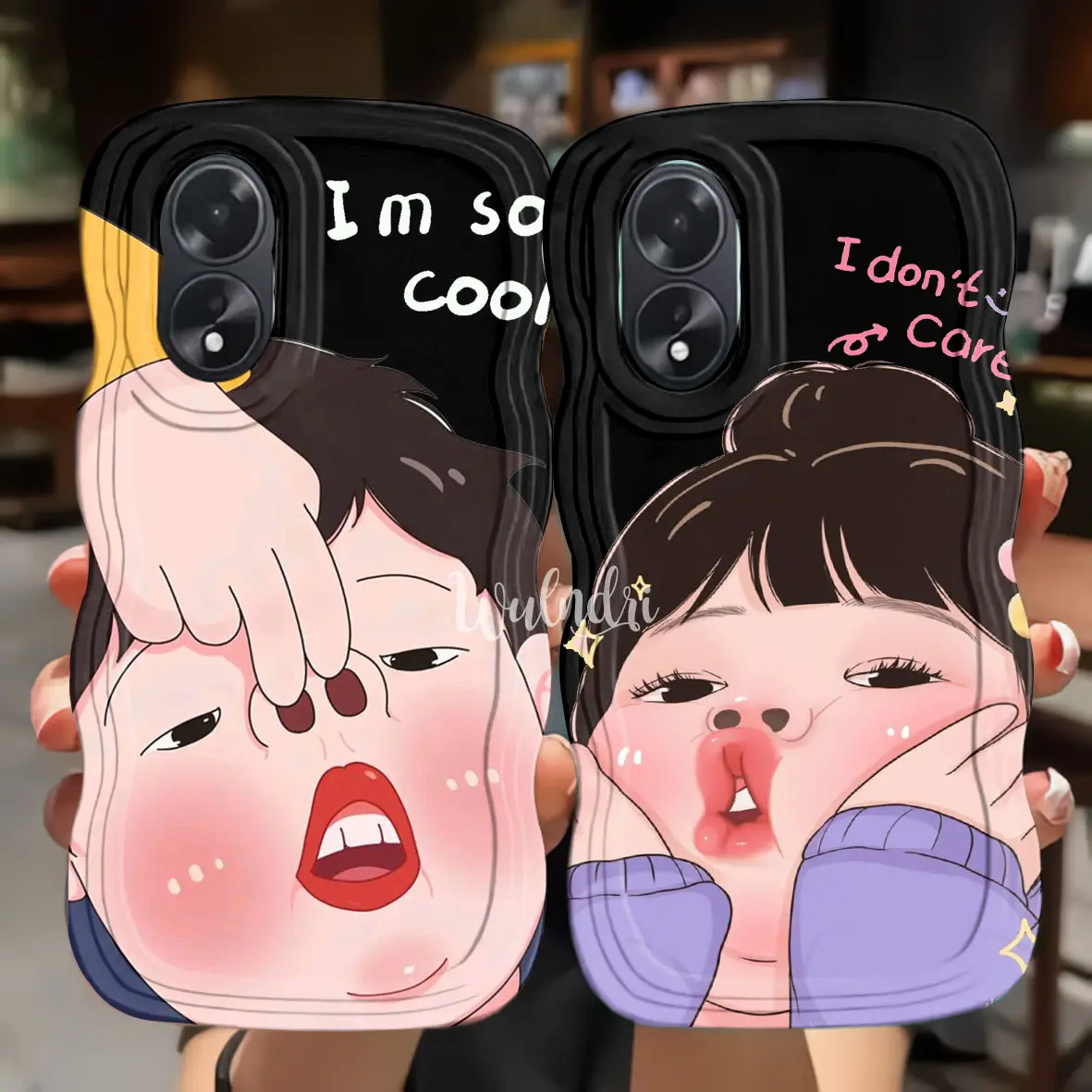 Casing Couple Ugly Baby Gemoy Untuk OPPO A38 A18 A78 4G A58 4G A98 5G A17 A12 A5S A54 A96 Silikon Karakter Handphone NC-108 Case