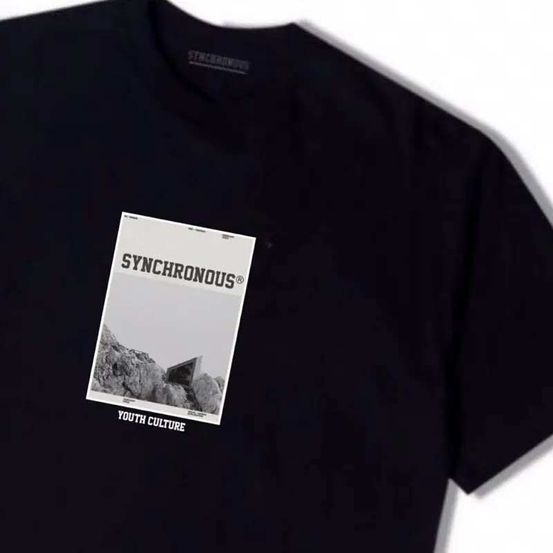 Tshirt Synchronous Black Box Simply Unisex Kaos Pria Wanita Distro Combed Cowok 1