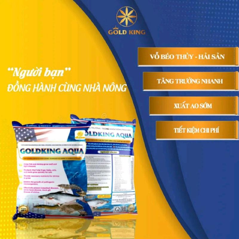 Combo 2 gói GOLDKING AQUA 100g ( dùng thử) siêu tăng trưởng trong nuôi trồng thủy sản (dùng cho cá, tôm, baba, cá chạch, ếch, lươn, cá sấu, ốc 0
