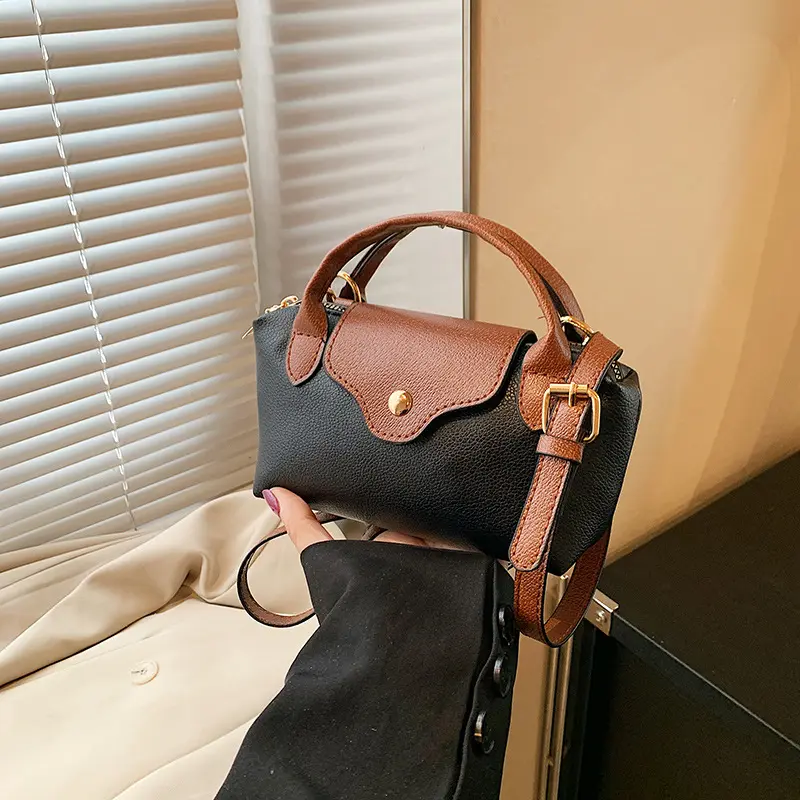 New Winter Premium Portable and Fashion Shoulder Dumpling Bag Girls Wild Underarm Crossbody Bag Contrast Color Bag Bag Women's Bag