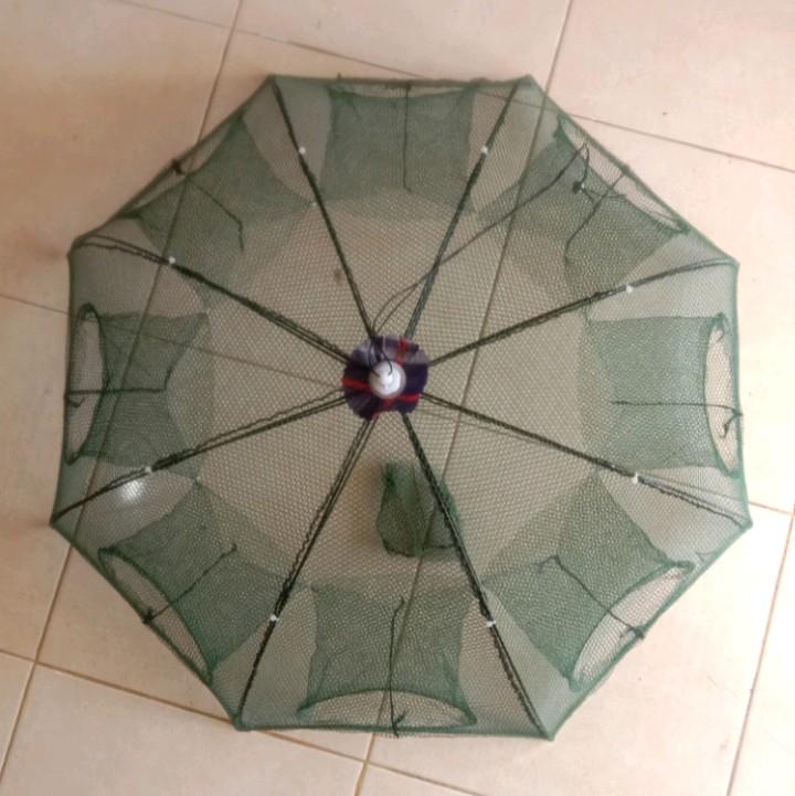 Bubu lubang 8/bubu jaring ikan/perangkap ikan/bubu jaring hexagonal/bubu payung/jebakan ikan udang, wader, jaer, belut, lele/bubu payung ikan/bubu 8 1