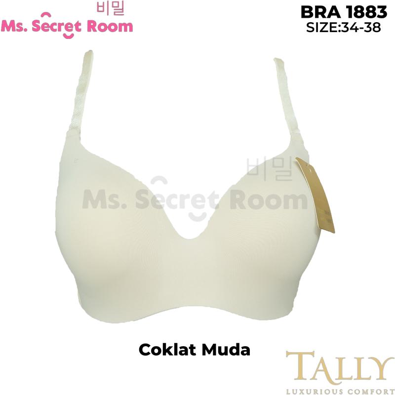 Tally Bra Bh Seamless 1883 I Tanpa Kawat I Cup C I 1/2 Cup I Busa Tipis I Size 34 – 38 I Kait 2 I Bahan Katun Seamless 4