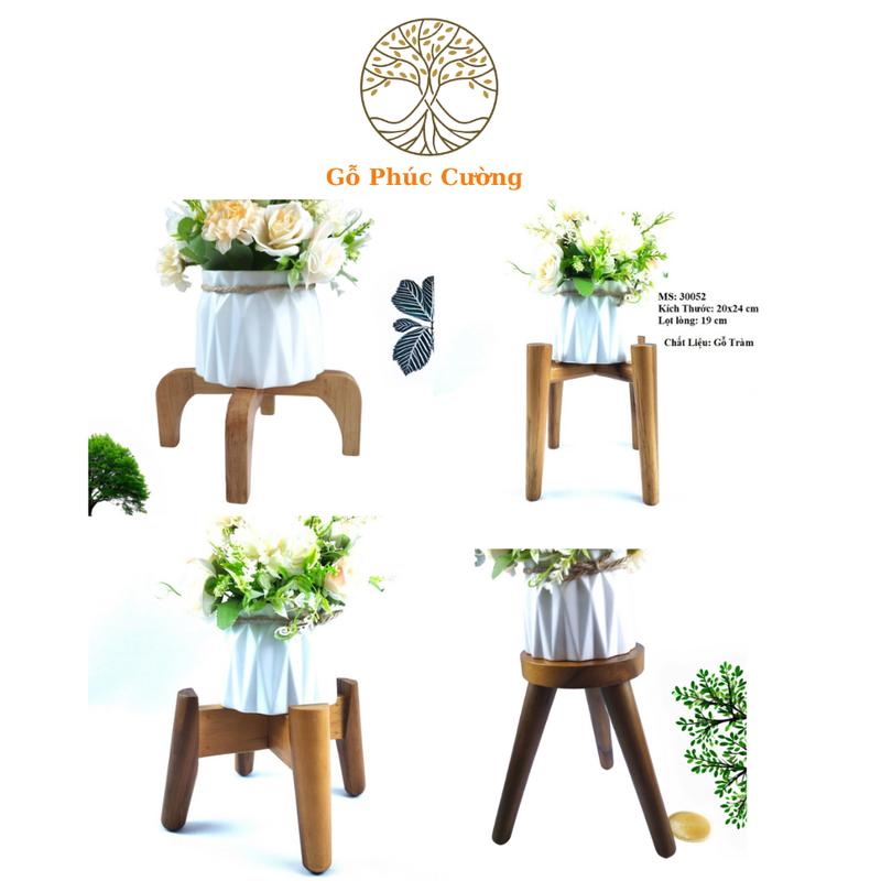 [Gỗ Phúc Cường] Giá Đỡ Chậu Cây, Đôn Gỗ Để Chậu Hoa Để Bàn/ Kệ Để Chậu Cây Kiểng Lựa Chọn Size