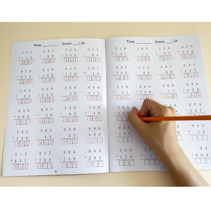 Product Introduction of Buku Kerja Aritmetik Matematik, 32 Halaman, Penambahan dan Penolakan dalam 1000 Aktiviti Buku Kerja Latihan Matematik Tadika, Lembaran Kerja Aktiviti, Tulisan Tangan Kanak-kanak, Belajar Matematik, Buku Kerja 12