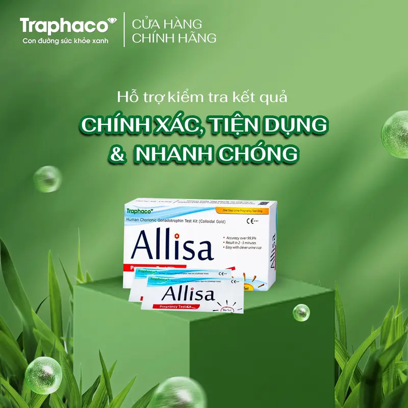 [Combo 5/10] TBYT Que thử thal HCG Allisa Traphaco 1