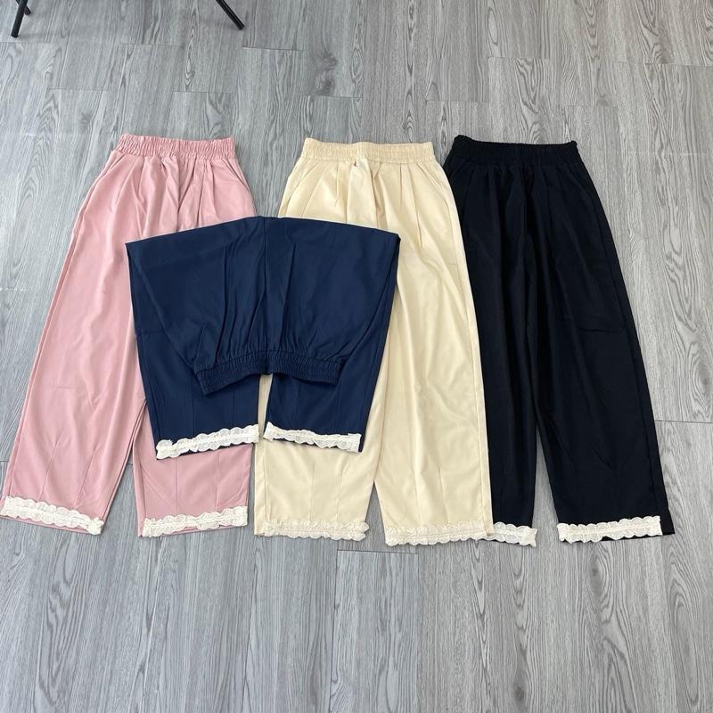Quần Bom Nữ Dáng Lửng Chất Thô Gắn Gấu Ren Cạp Chun Co Dãn JUDIE.Closet 7