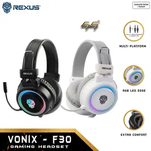Headset Headphone Gaming RGB PC Mobile Rexus Vonix F30 RGB Gaming Headset Headphone