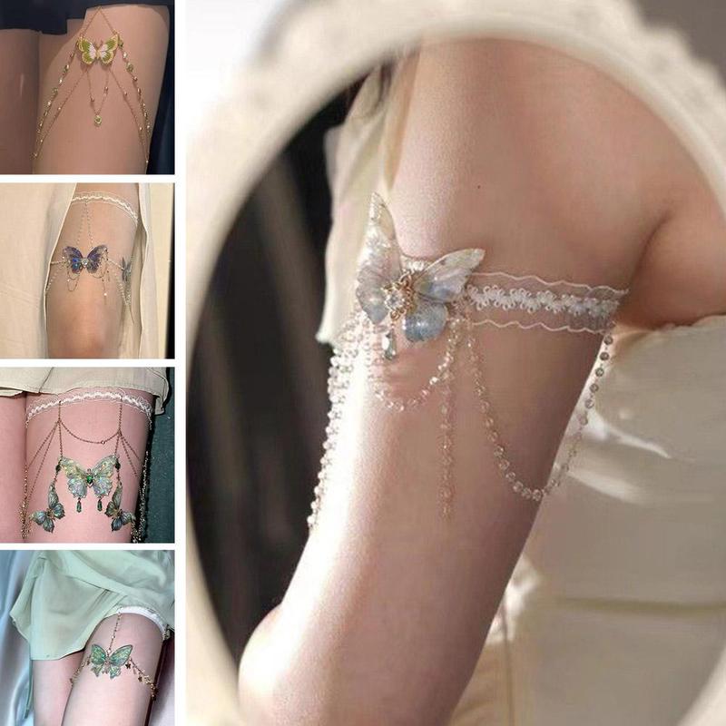 Product Introduction of Luxurious Metal Leg Chain With Butterfly Tassel Thigh Accessory Stylish Equipment For Girls 24