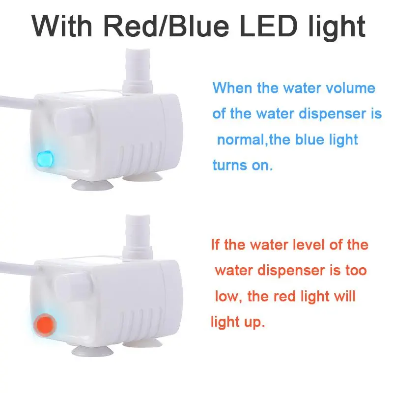 Cat Water Fountain Pump, USB Rechargeable Pet Water Fountain Replacement Pump, Pet Water Fountain Pump for Cat Water Fountain 2