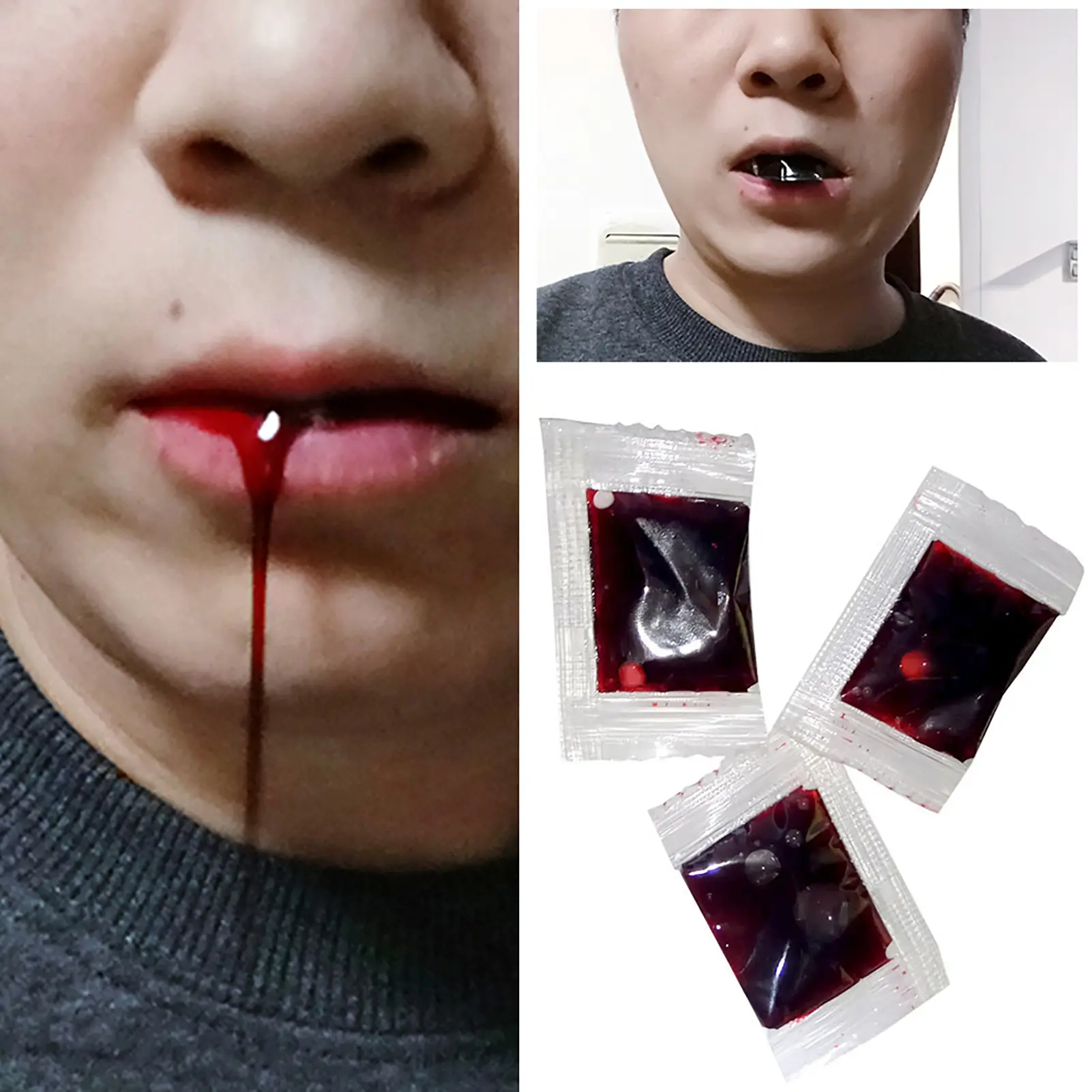 Máu Giả Như Thật, Mô Phỏng Cấp Thực Phẩm, Máu Giả Mini, Trang Điểm Tiệc Halloween, 3Ml