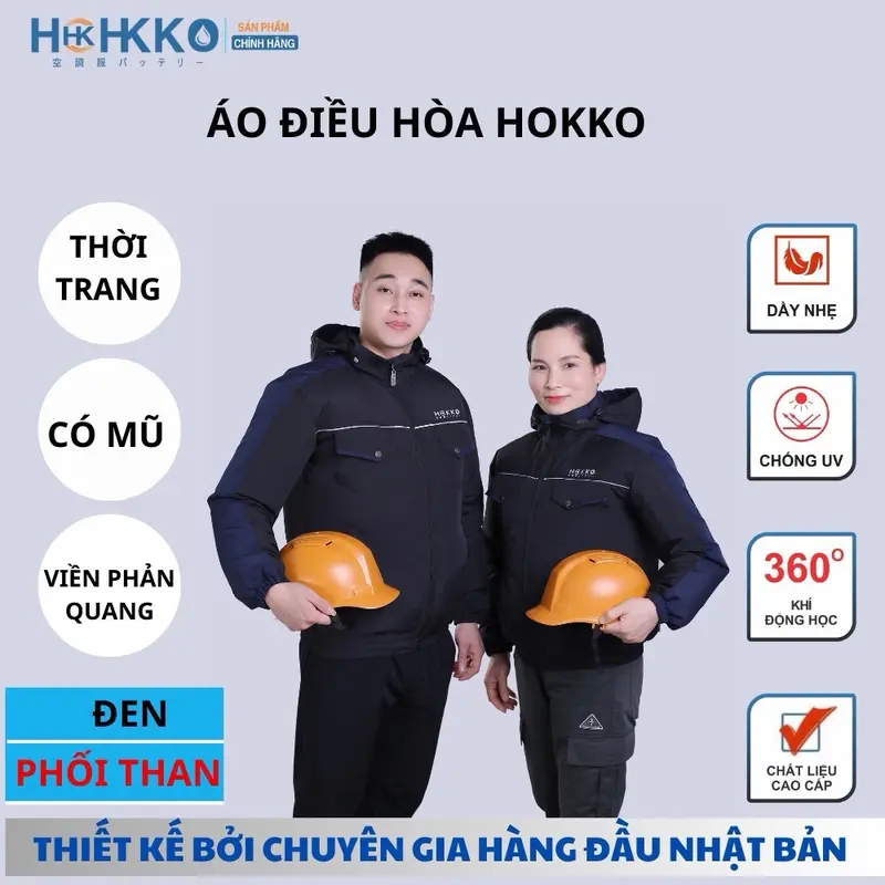 [ Loại Thường ] Áo Điều Hoà Quạt Gió Hokko Nhật Bản Chống Nắng Mát Mẻ mùa hè chống mồ hôi 2