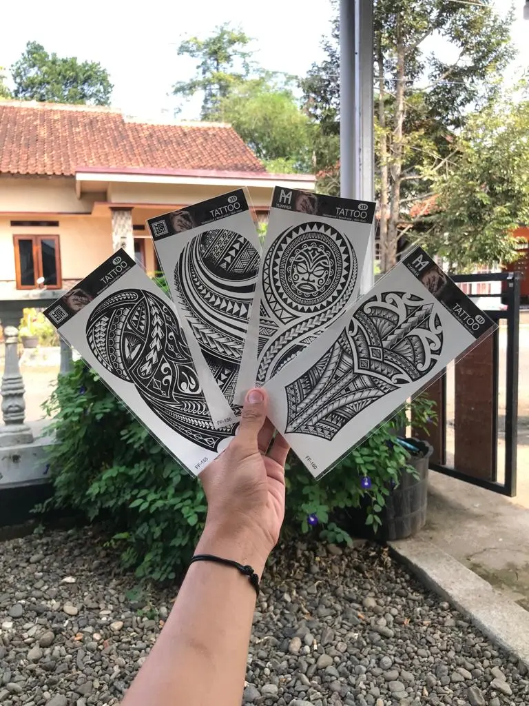 Tato temporer tribal keren tato tribal bisa bayat ditempat tato sementara stiker tato ribal murah