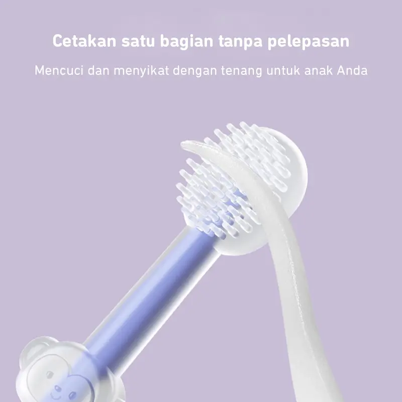 （COD）Sikat Gigi Bayi pembersih lidah bayi Sikat 4 in 1 penyedot ingus bayi  Perawatan Mulut Bayi Sikat Gigi Silikon Bebas BPA/ Sikat Gigi Lidah Bayi 3 in1 Food Grade Silikon Pembersih Mulut Baby Newborn Infant Toddler Girls Boys Brush 7