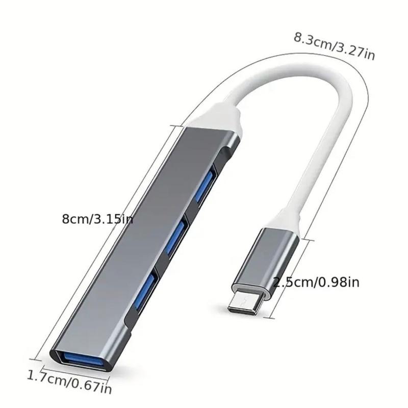 4-in-1 USB 3.0 Hub, 4-Port USB Hub USB Splitter USB Expander for Laptop, Xbox, Flash Drive, HDD, Console, Printer, Camera, Keyboard, Mouse 1